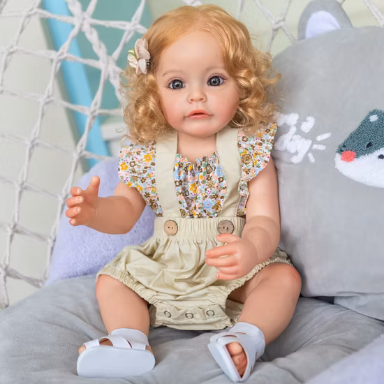Hot Selling 55 Cm Bebe Doll Reborn Toddler Girl Pink Princess Very Soft Full Body Silicone Beautiful Doll Real Touch Toy Gifts