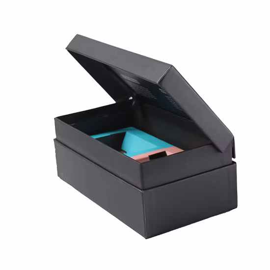 Kraft Paper Packaging Scented Tea Magnetic Gift Blind Boxes with Ribbon Matt Lamination