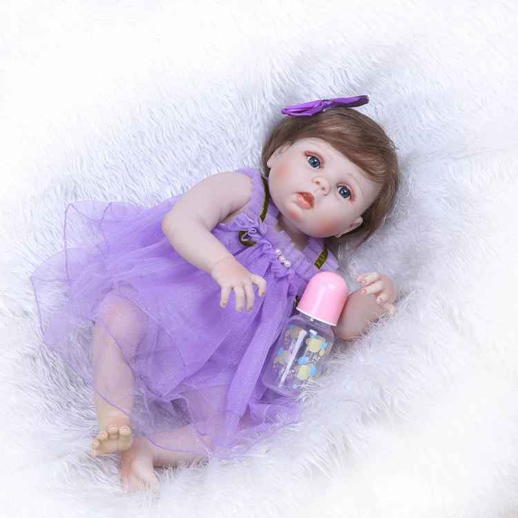 Baby Dolls Reborn Realistic 55 Cm New Handmade Soft Vinyl Silicone Body Princess Girl Doll for Children′s Day Gift