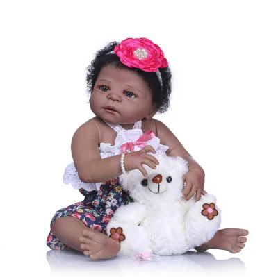 55 см модная принцесса силиконовая Виньи принять ванну детские игрушки Reborn Baby Doll игрушки для девочек