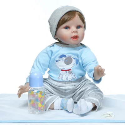 Силиконовая виниловая кукла ручной работы Reborn для маленьких мальчиков 22 дюйма/55 см, реалистичная кукла с красивой одеждой, детский подарок на день рождения, Рождество